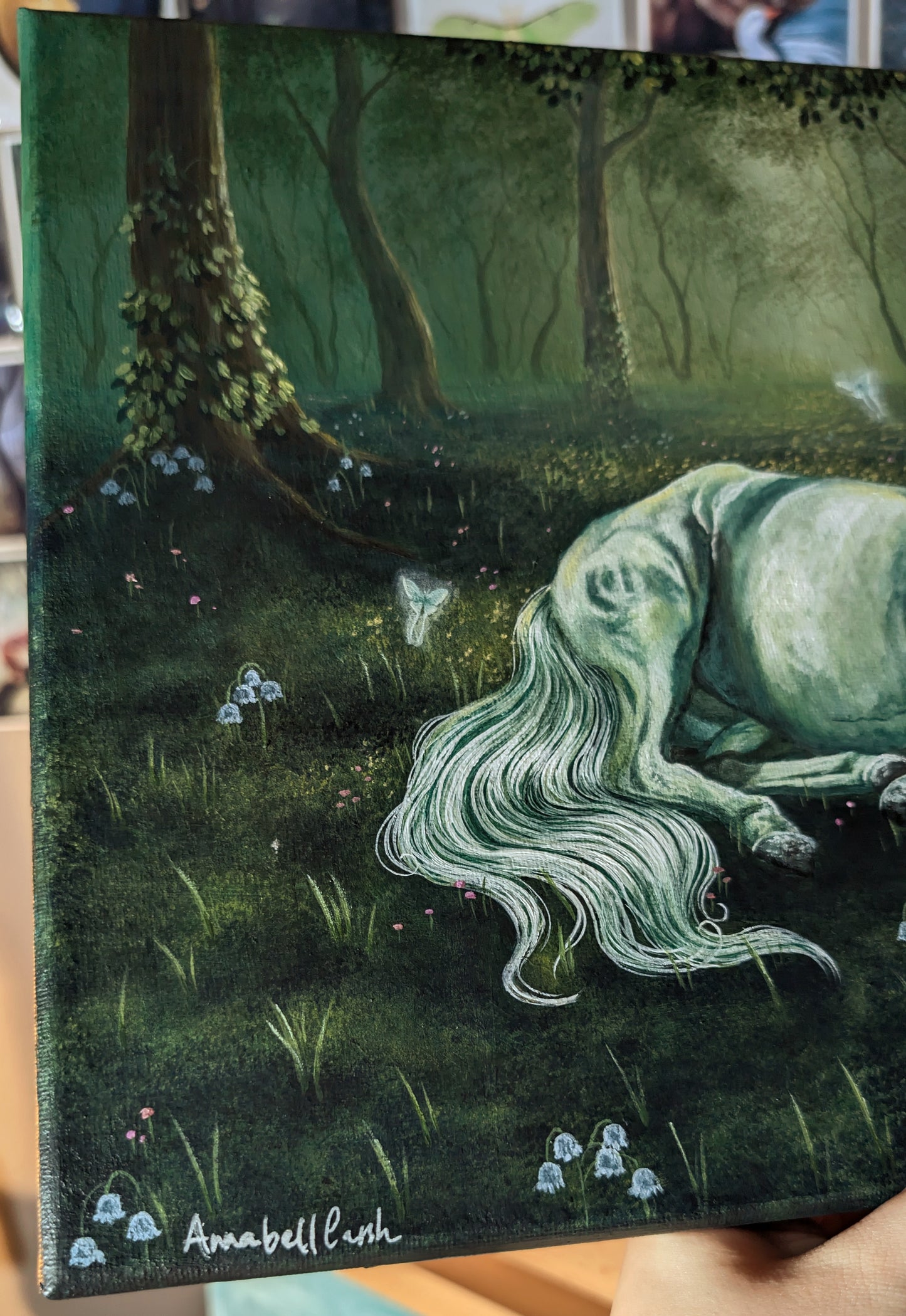 The Unicorns Slumber 11"x14" Painting