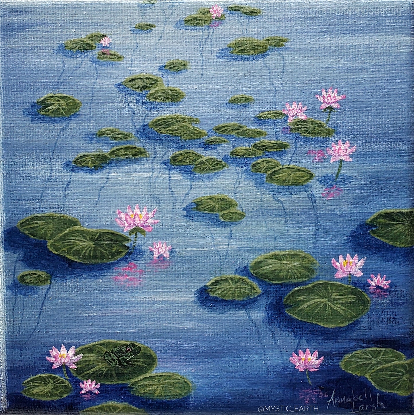 The Lily Pad Pond Painting (5"x5")