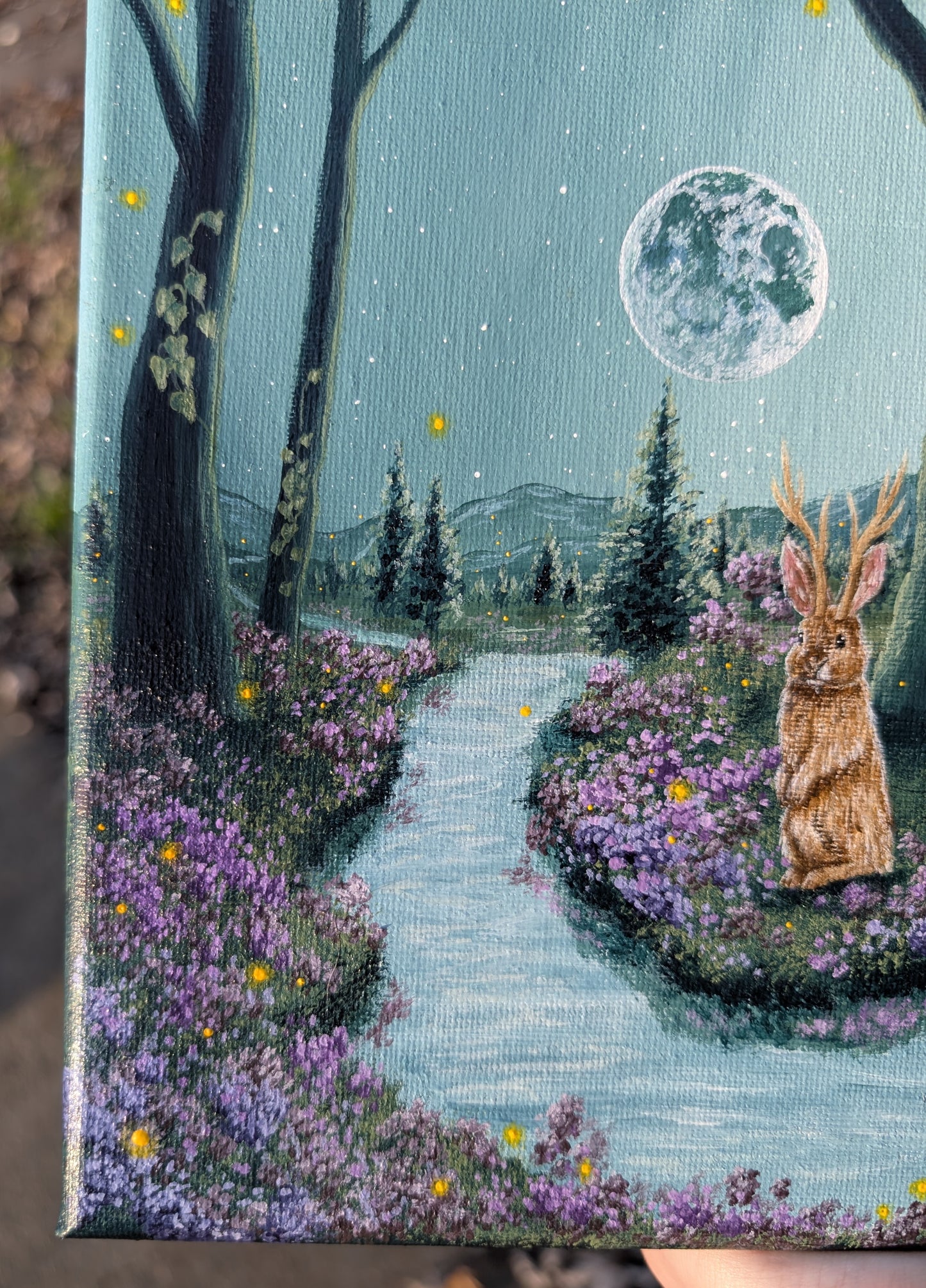 Jackalope Painting (8" x 10")