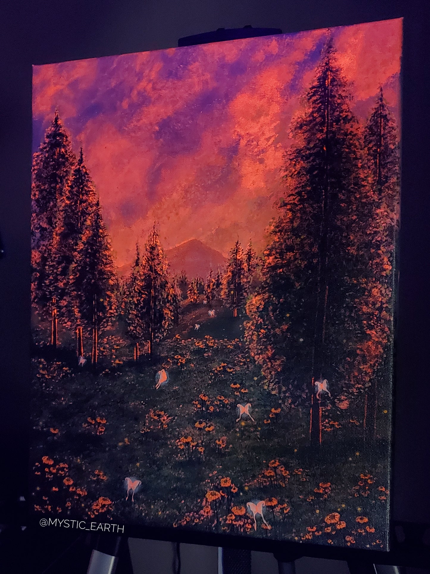Fairy Forest Painting (Blacklight Reactive)
