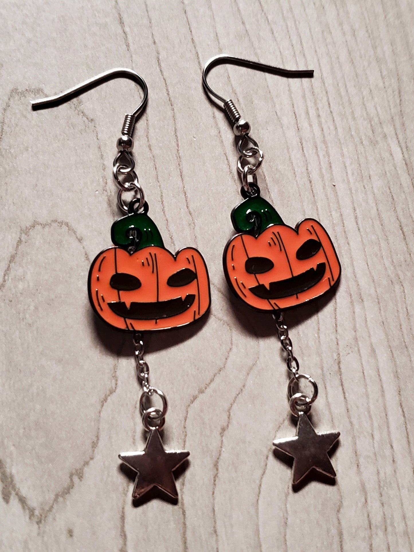 Classic Jackolantern Earrings (Dark Orange)