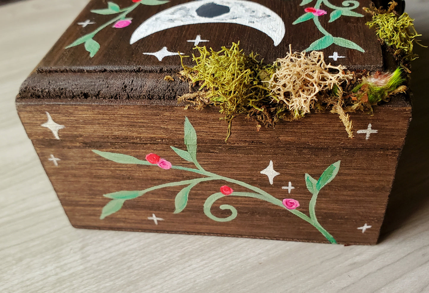 Moon Phase Hidden Gem Box (Brown)