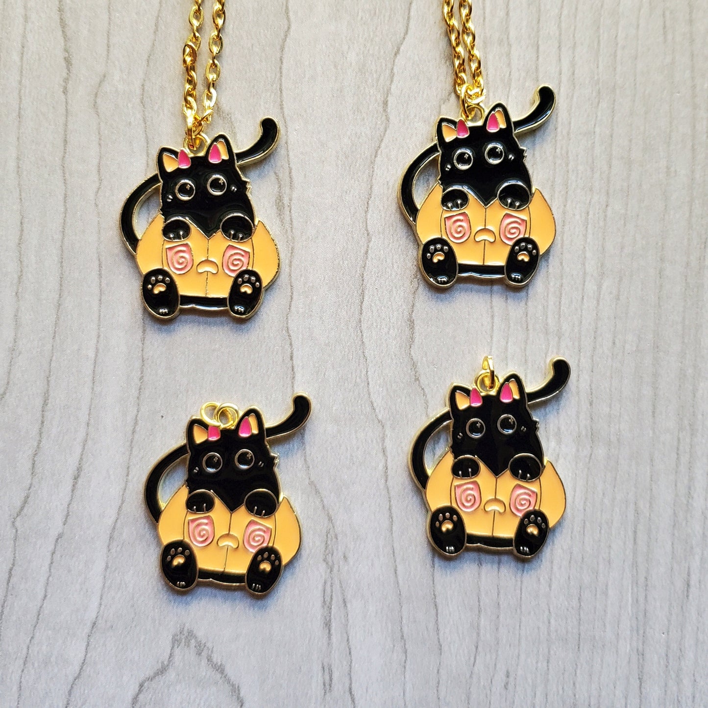 Pumpkin Kitty Necklaces