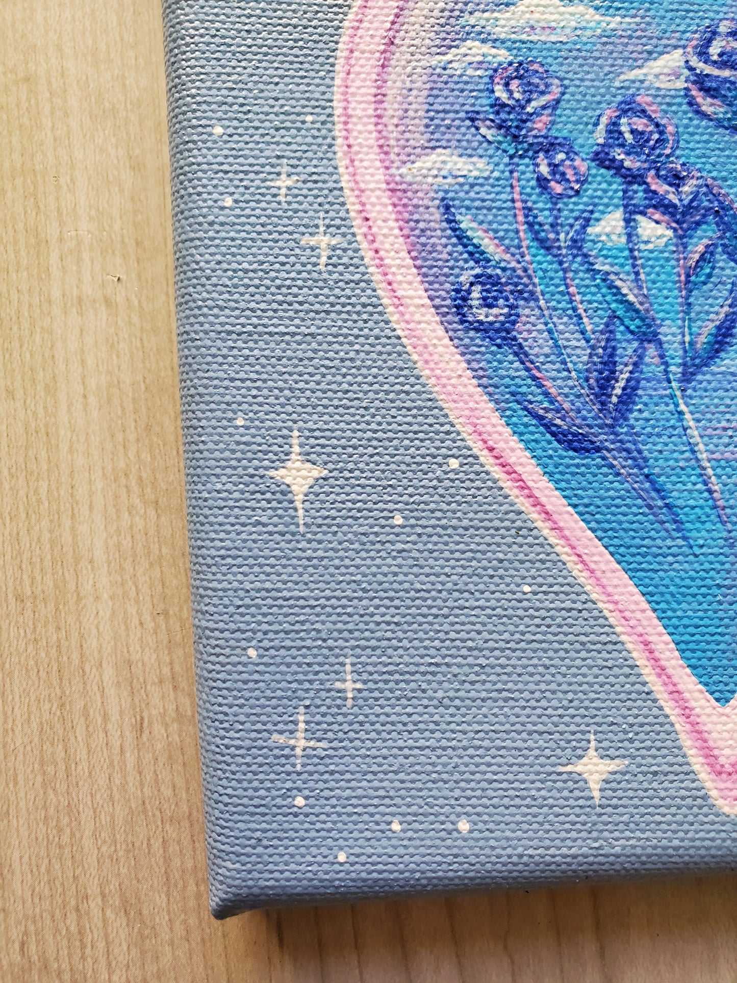 Blue Rose Potion Bottle Painting