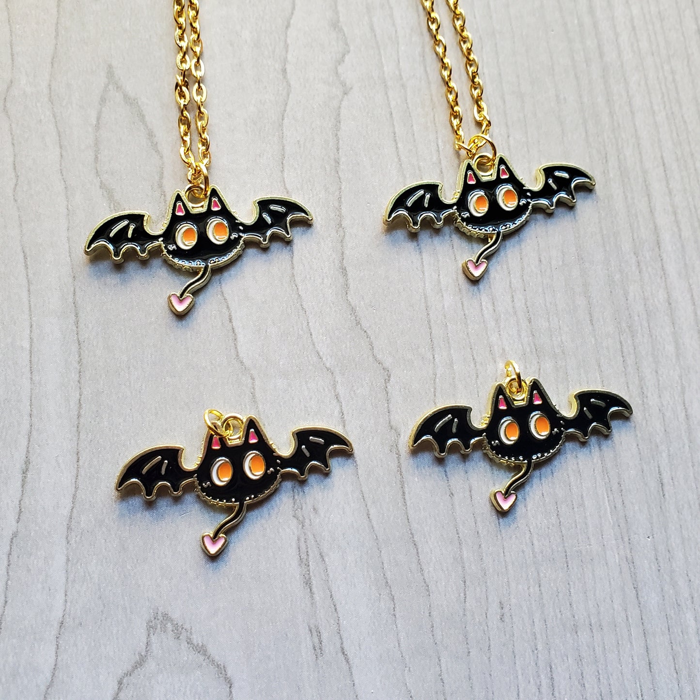 Bat Kitty Necklaces