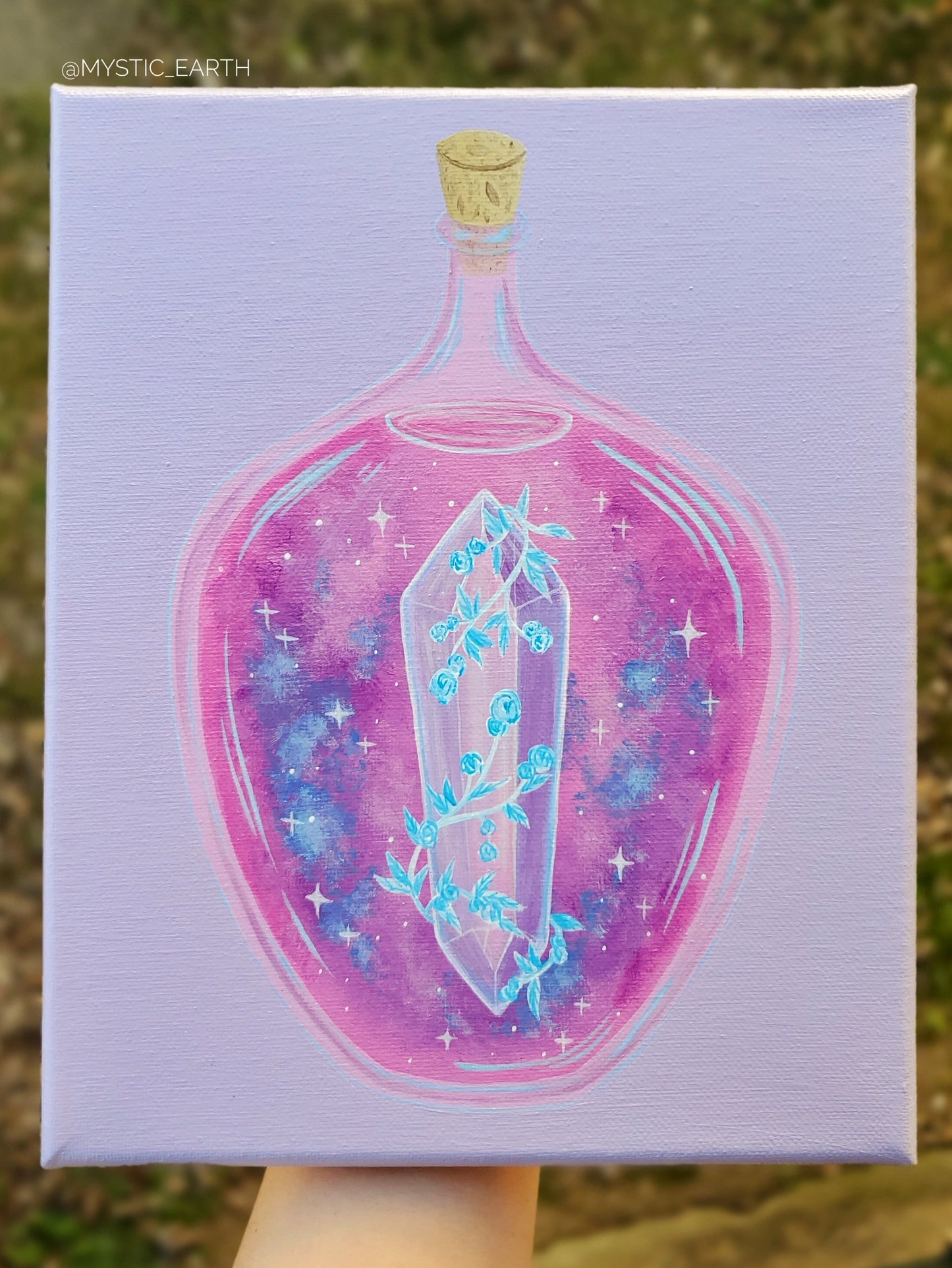 Crystal Potion Bottle Painting