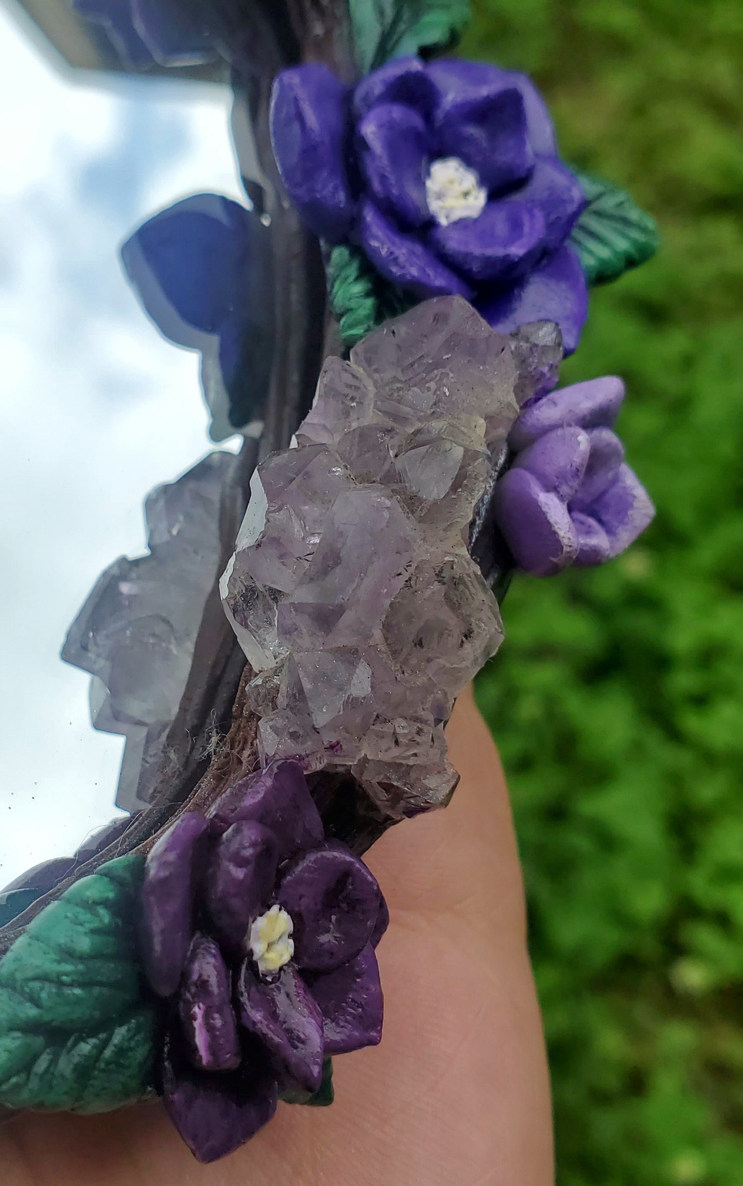 Amethyst Purple Magnolia Mirror