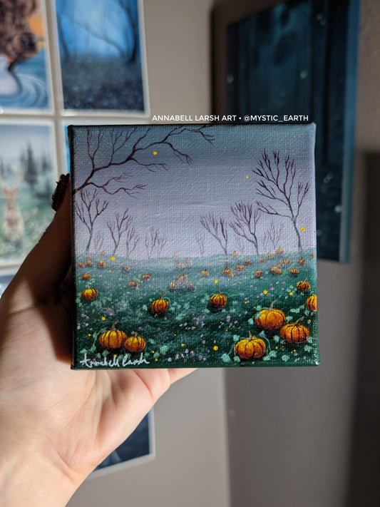 The Pastel Pumpkin Patch 4" Painting 34/50
