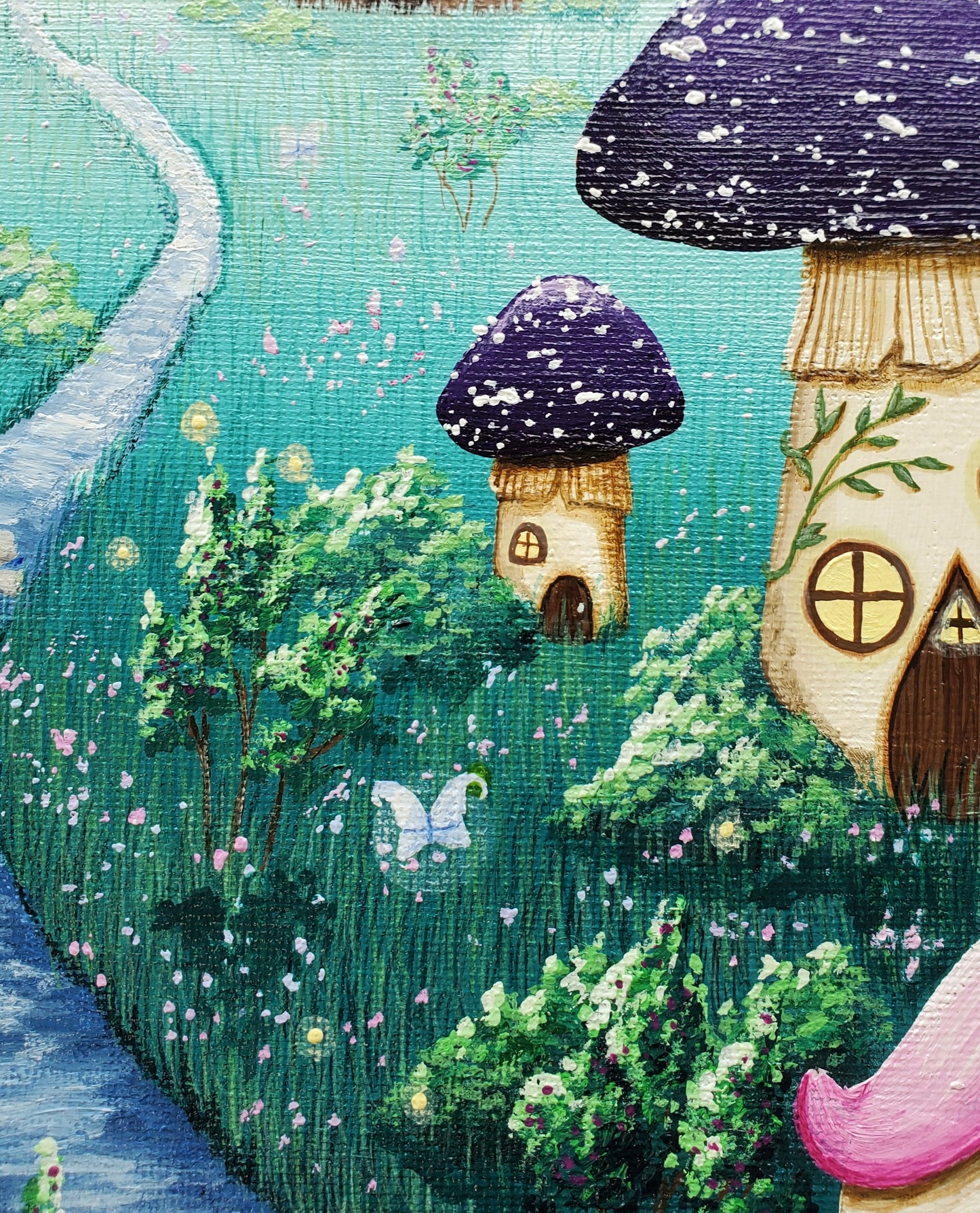 Fairy Village Painting (11"x14")