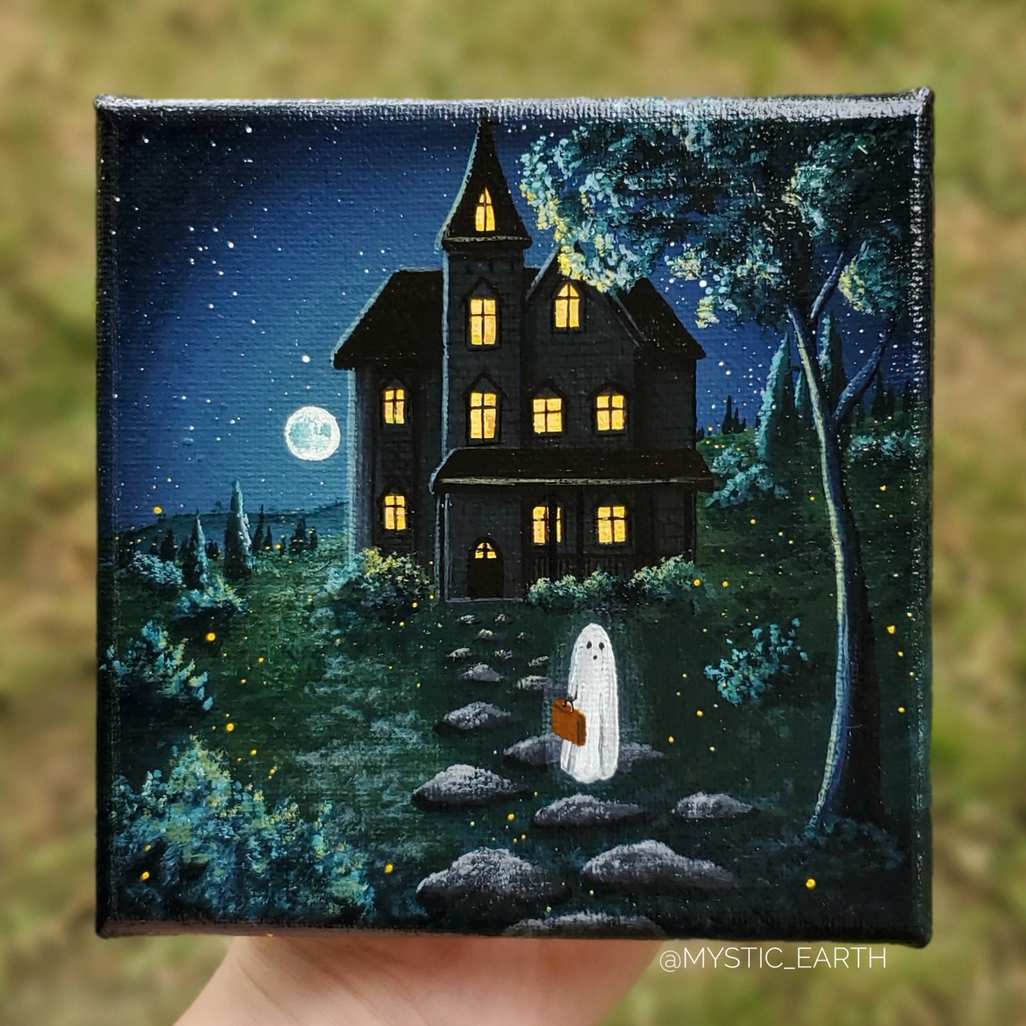 Ghost Mansion Painting
