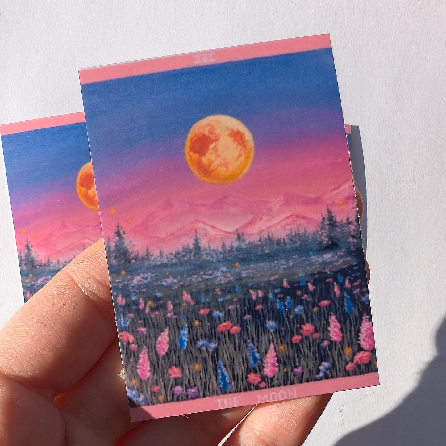 The Moon Tarot Stickers 3"x2"