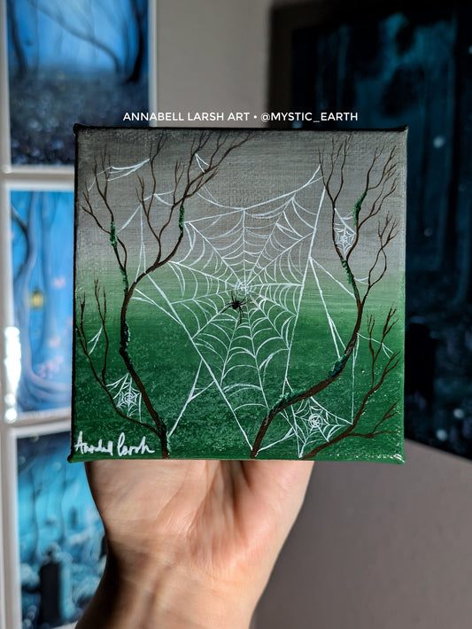 Juniper's Web 4" Painting