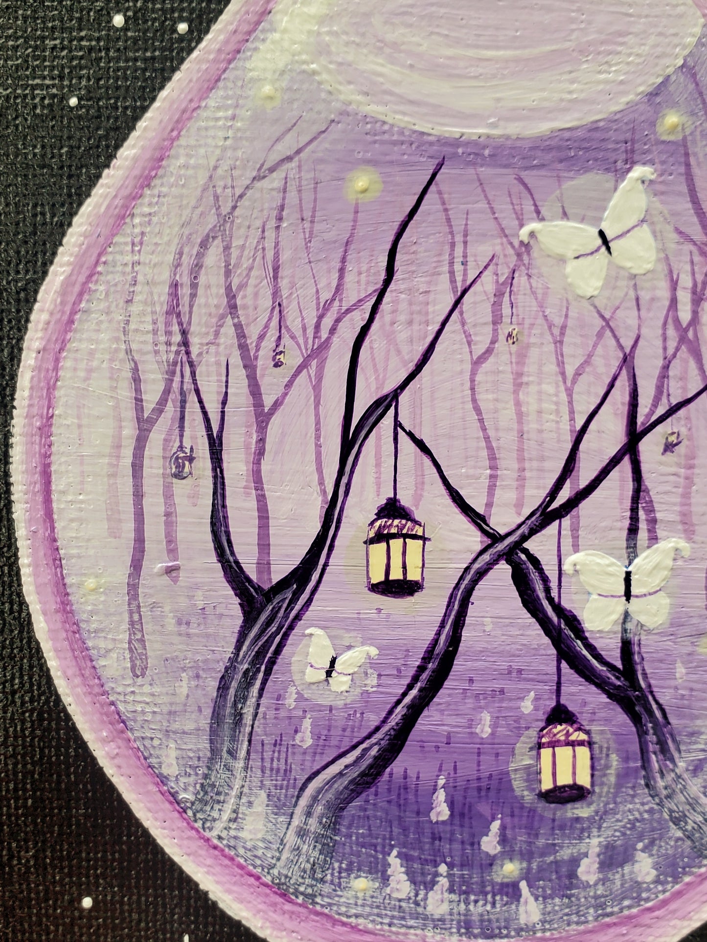 Purple Fairy Forest Painting
