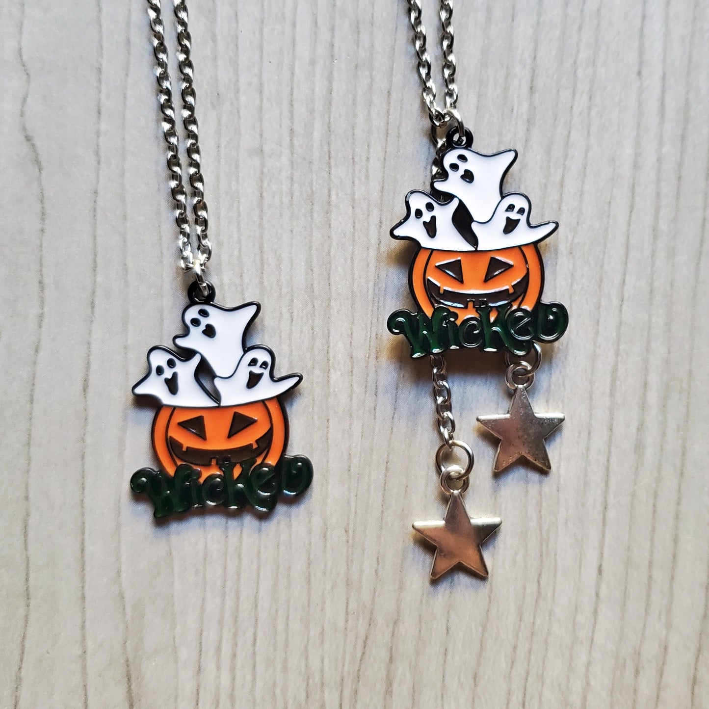 "Wicked" - Ghostie Pumpkin Necklaces