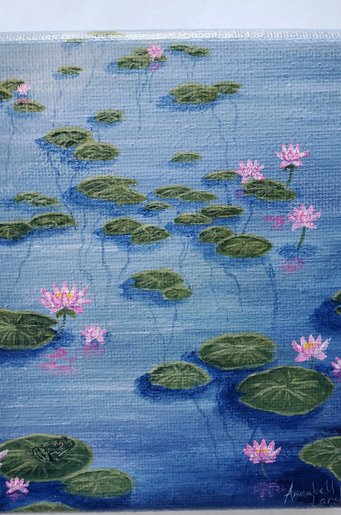 The Lily Pad Pond Painting (5"x5")