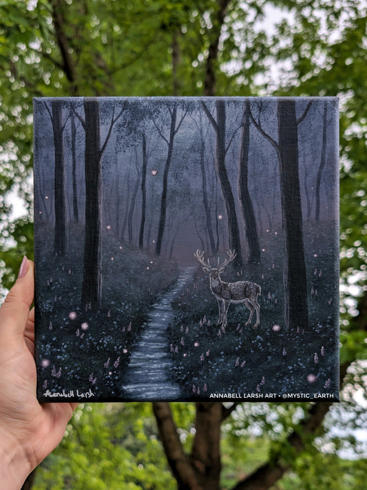 The Lavender Woods 8"x8" Painting