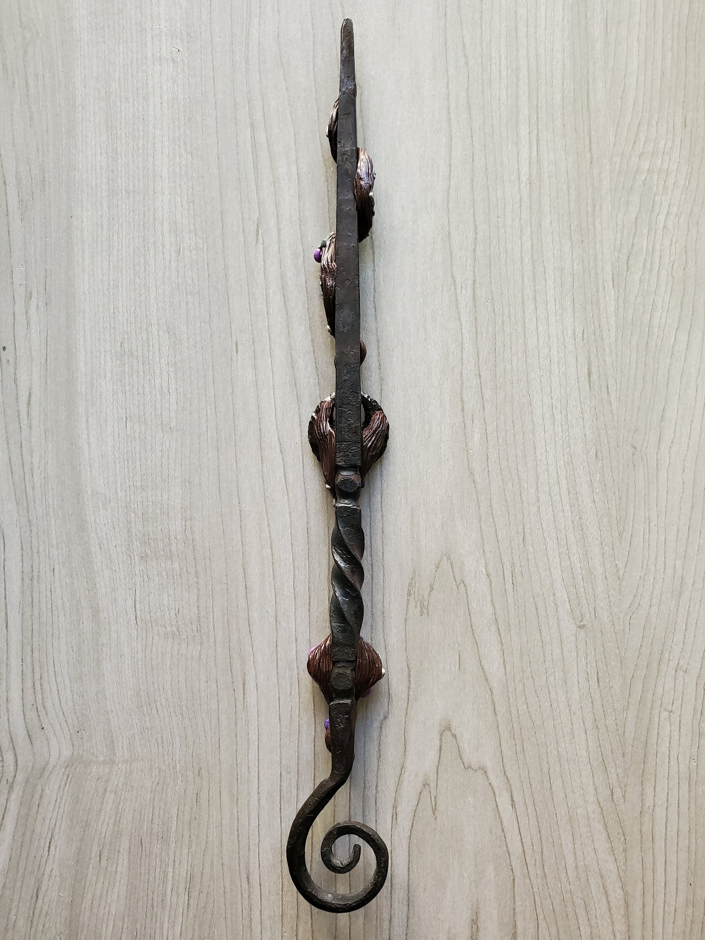 Obsidian Moon and Larimar Crystal Wand | Mystic Earth + Volundr Forge