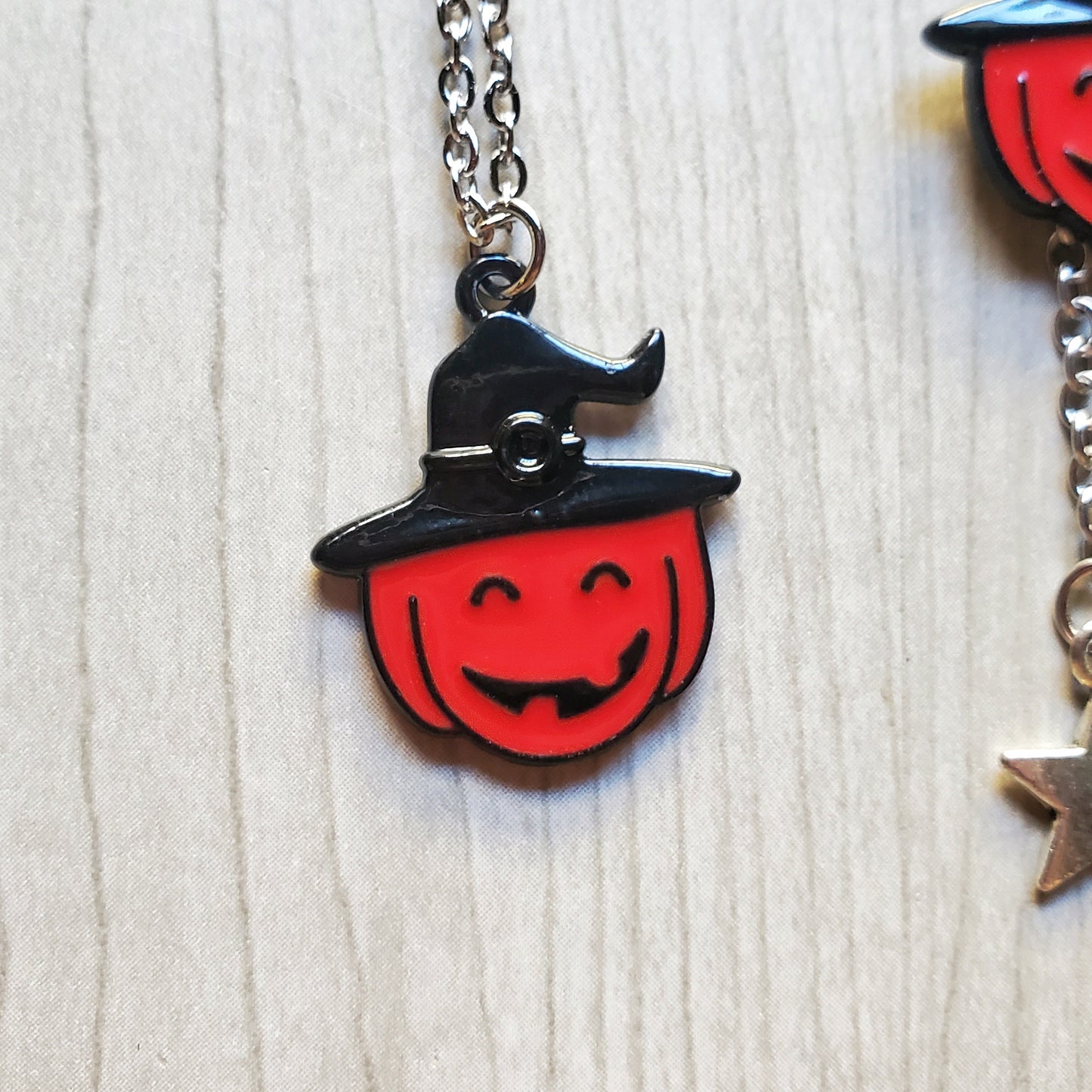 Witch Jackolantern Necklaces