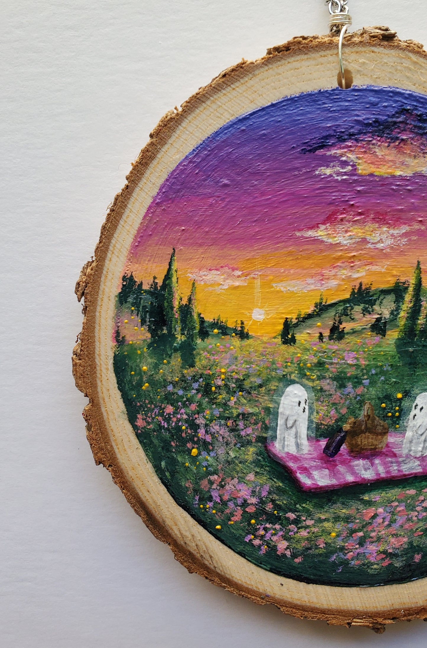 Carl and Walter's Picnic Date Wood Painting