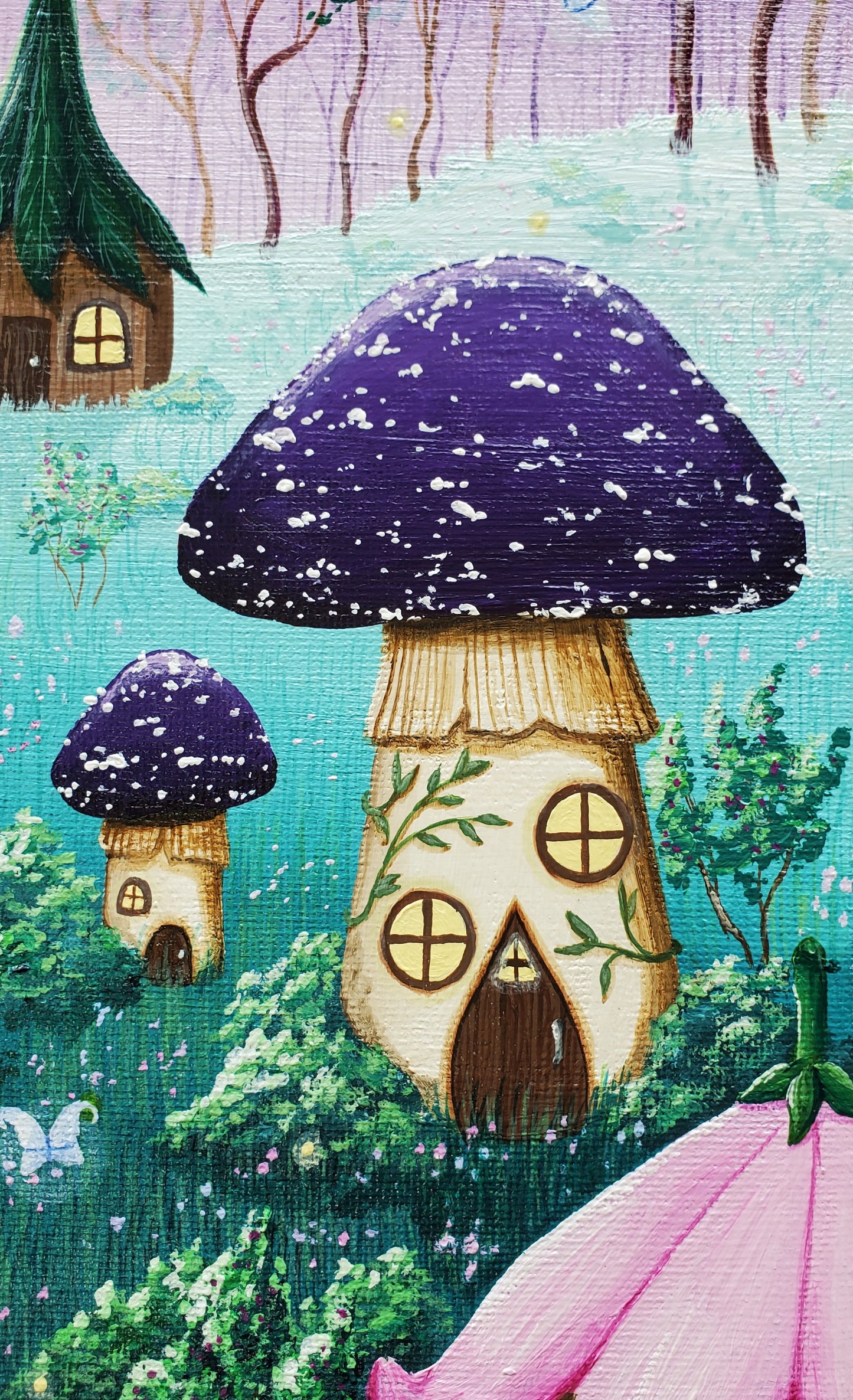 Fairy Village Painting (11"x14")