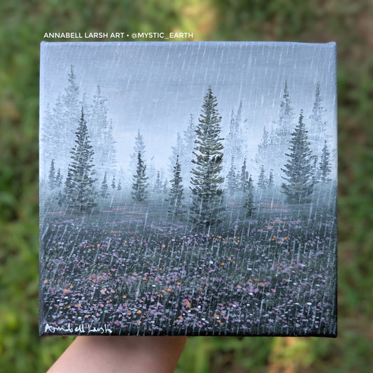 Gentle Rain 6"x6" Painting