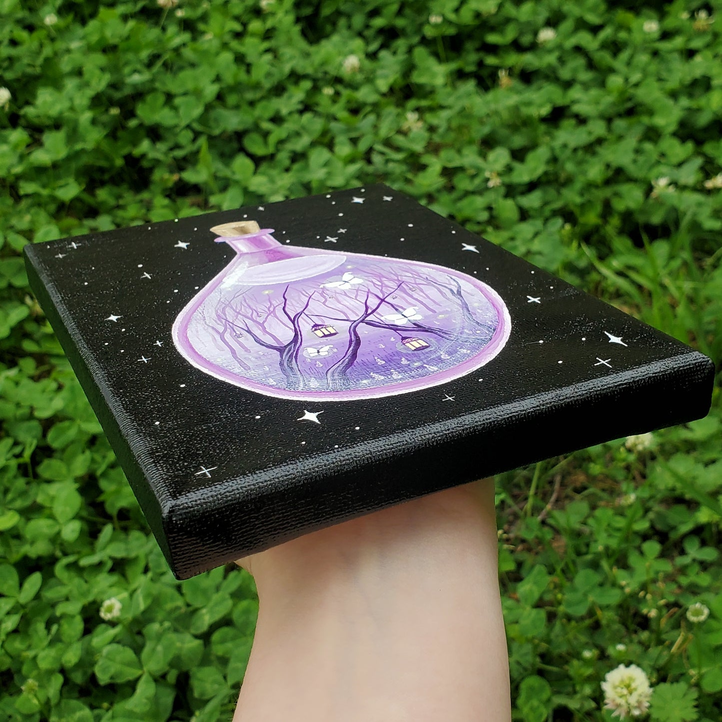 Purple Fairy Forest Painting