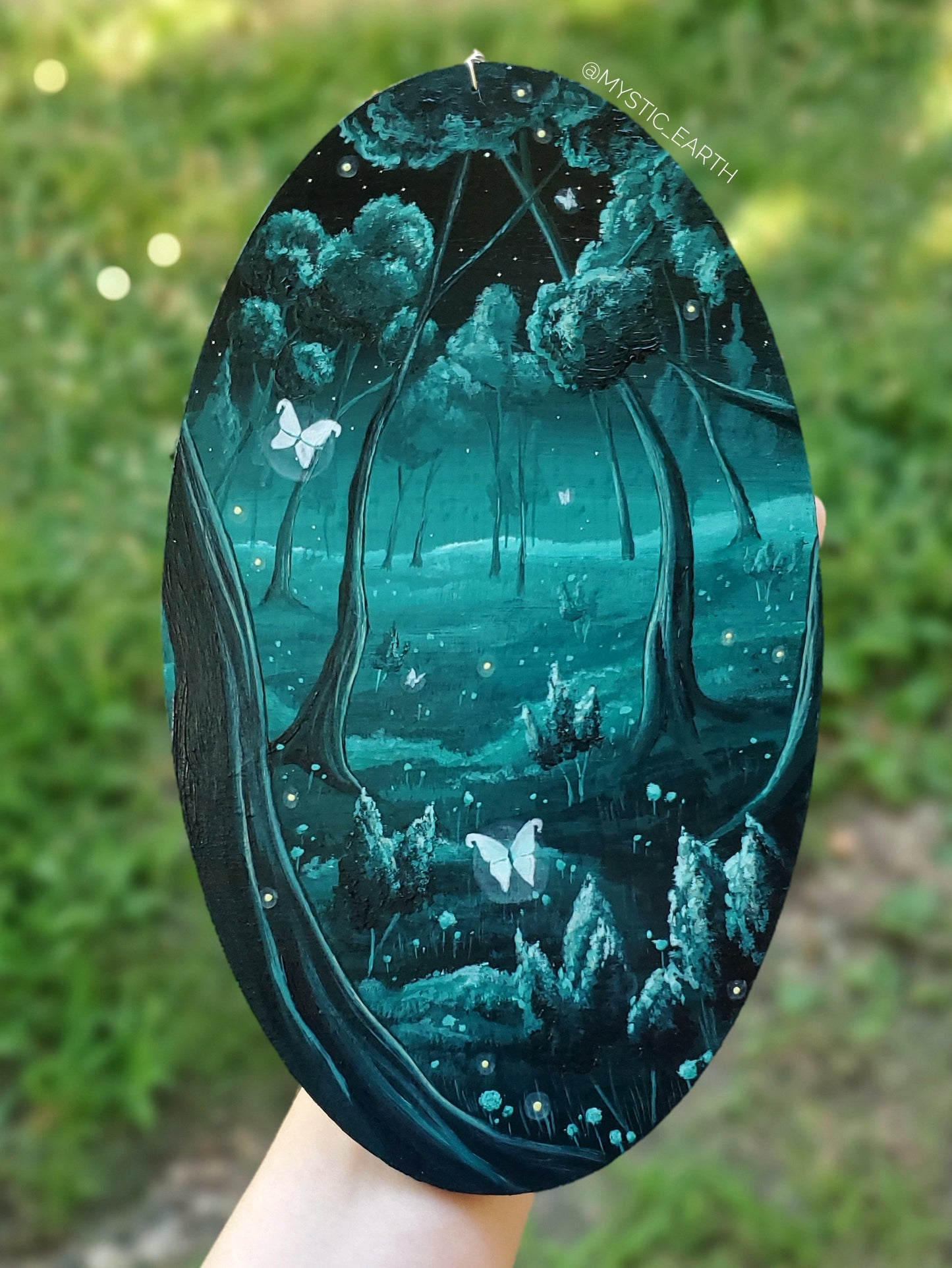 Green Fairy Forest Painting