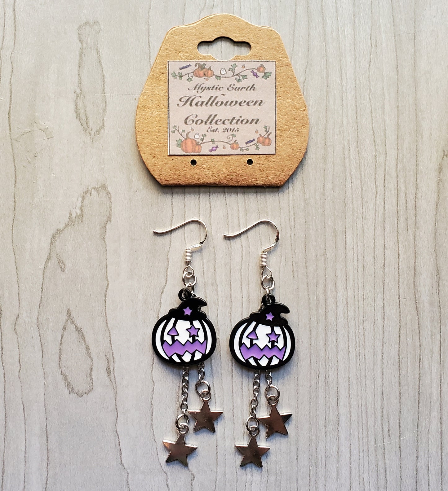 Star Eye Jackolantern Earrings (White)