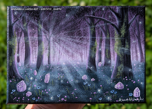 Amethyst Forest 5"x7" Painting (#2)