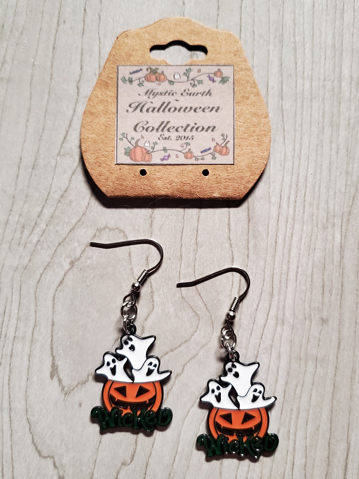 "Wicked" Ghostie Pumpkin Earrings
