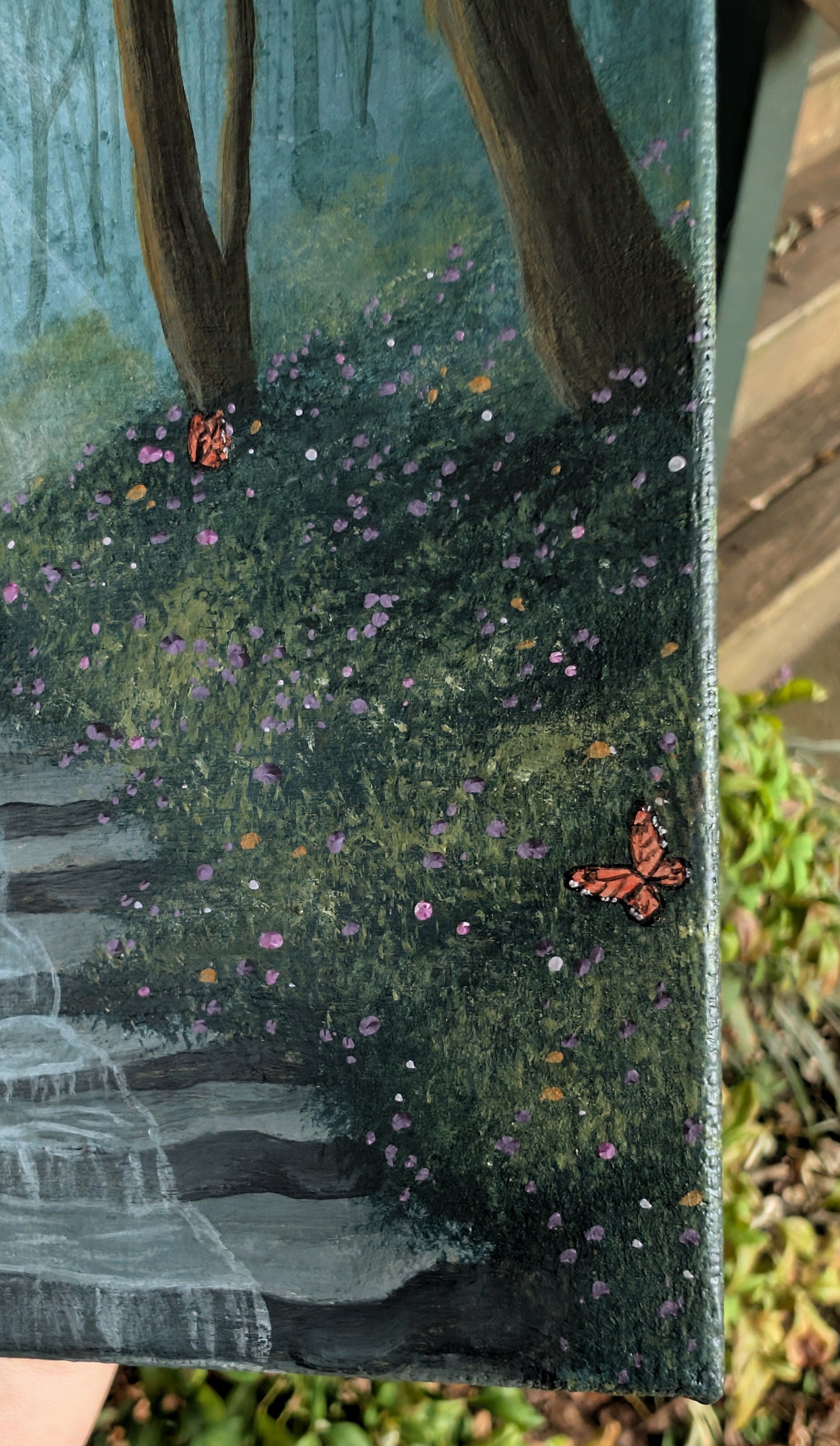 The Monarch Stream 6"x6" Painting