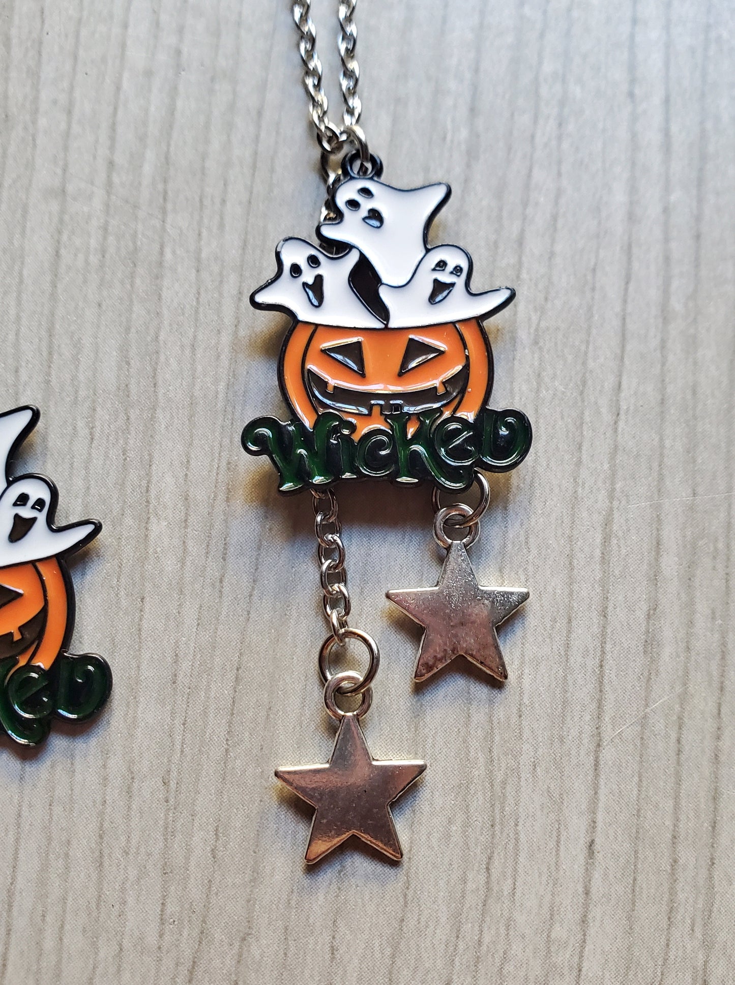 "Wicked" - Ghostie Pumpkin Necklaces