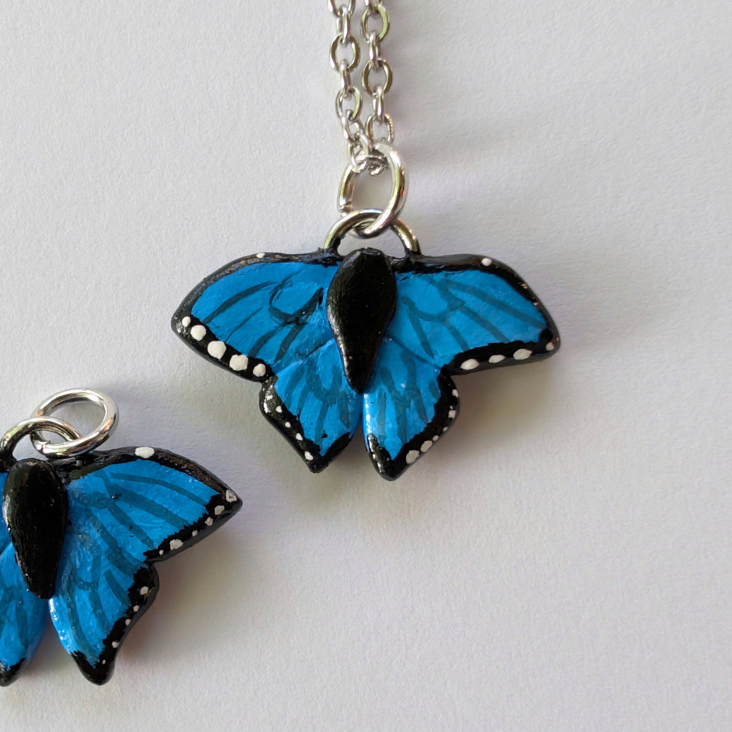 Blue Morpho Butterfly Necklaces