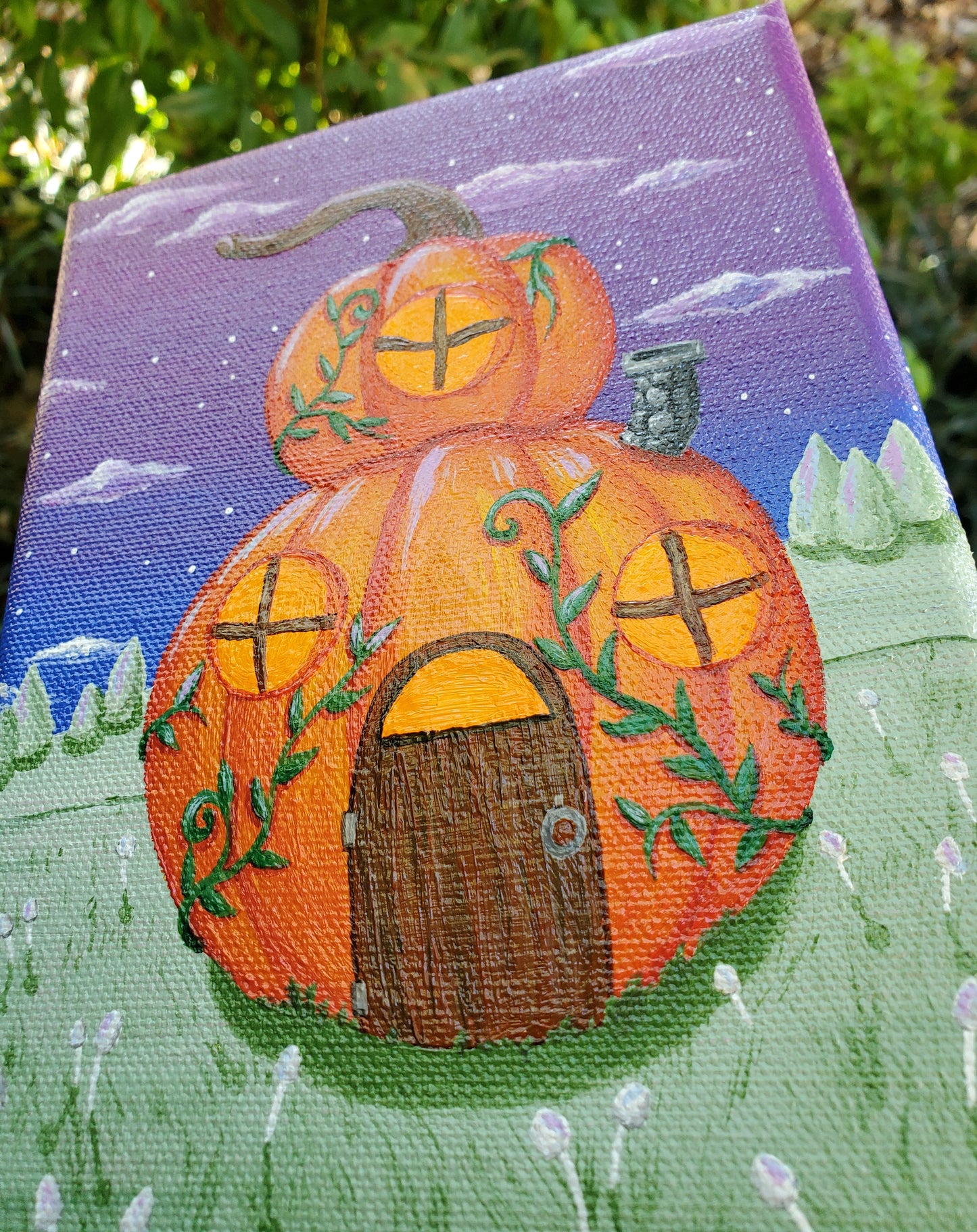 Pumpkin Cottage Painting