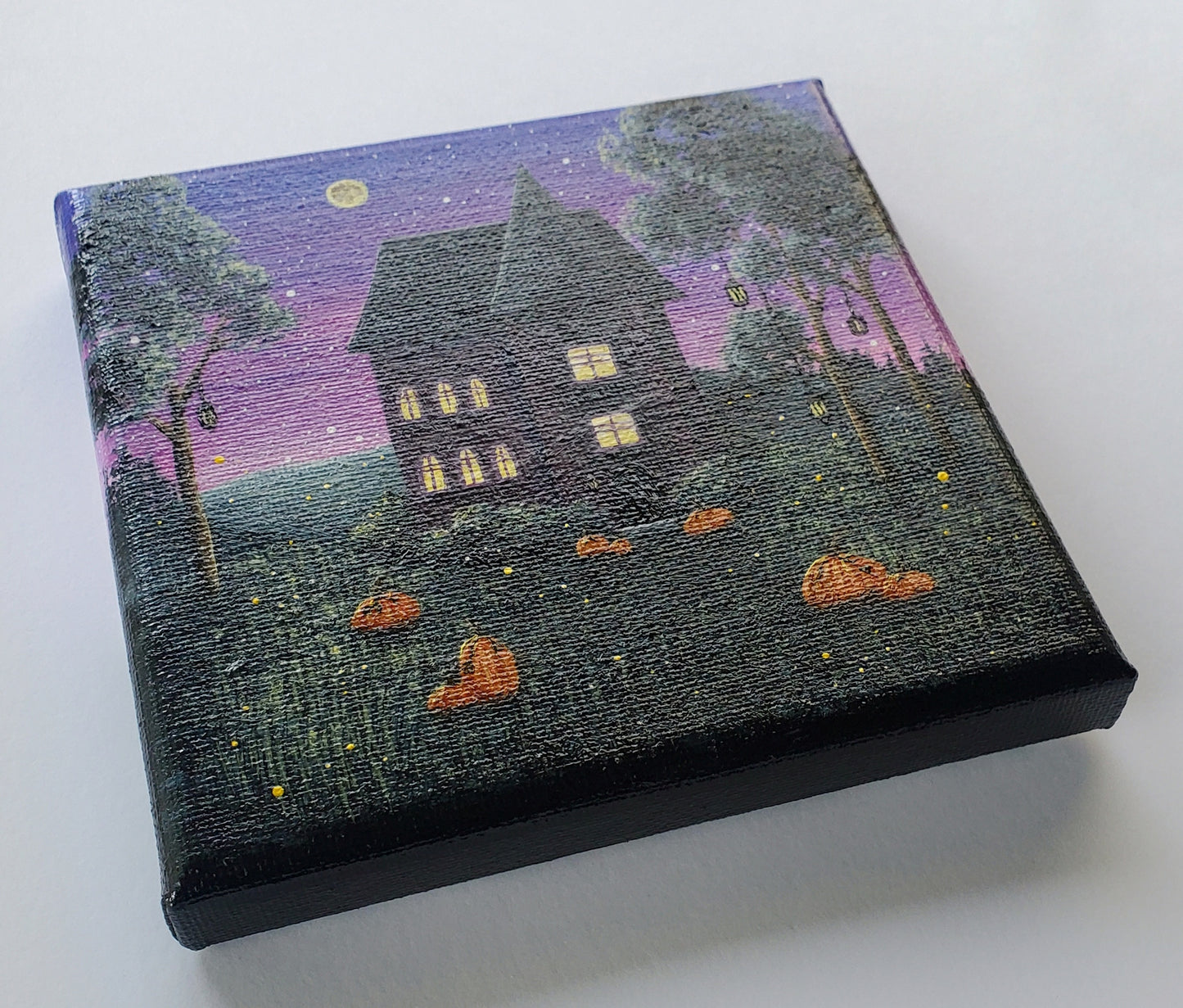 Haunted House Painting 5"x5"