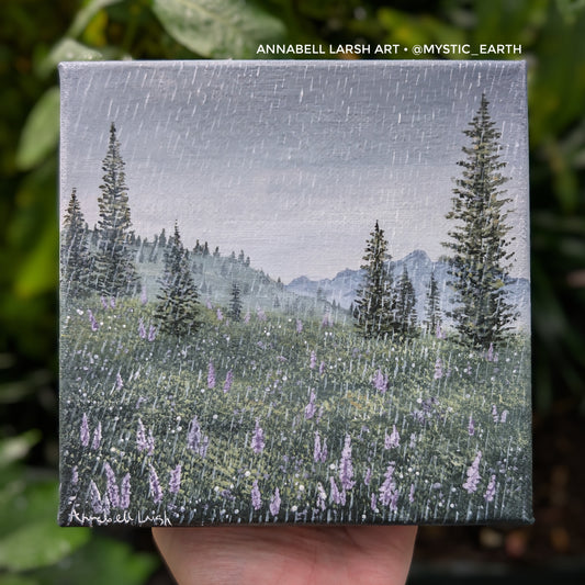 Wandering in the Rain Painting