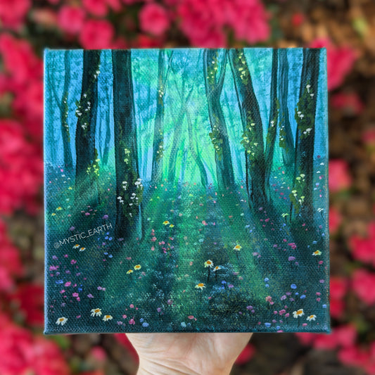 Magic Forest Painting 6"x6"