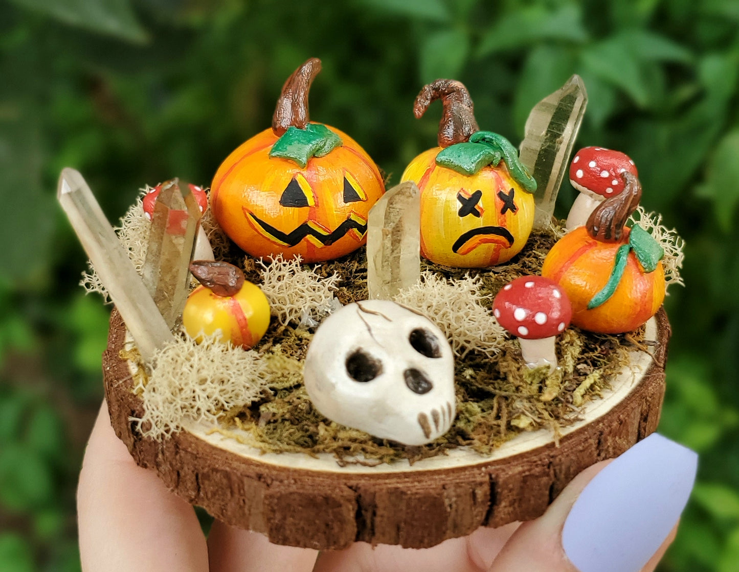 Skull Mushroom & Pumpkin Garden