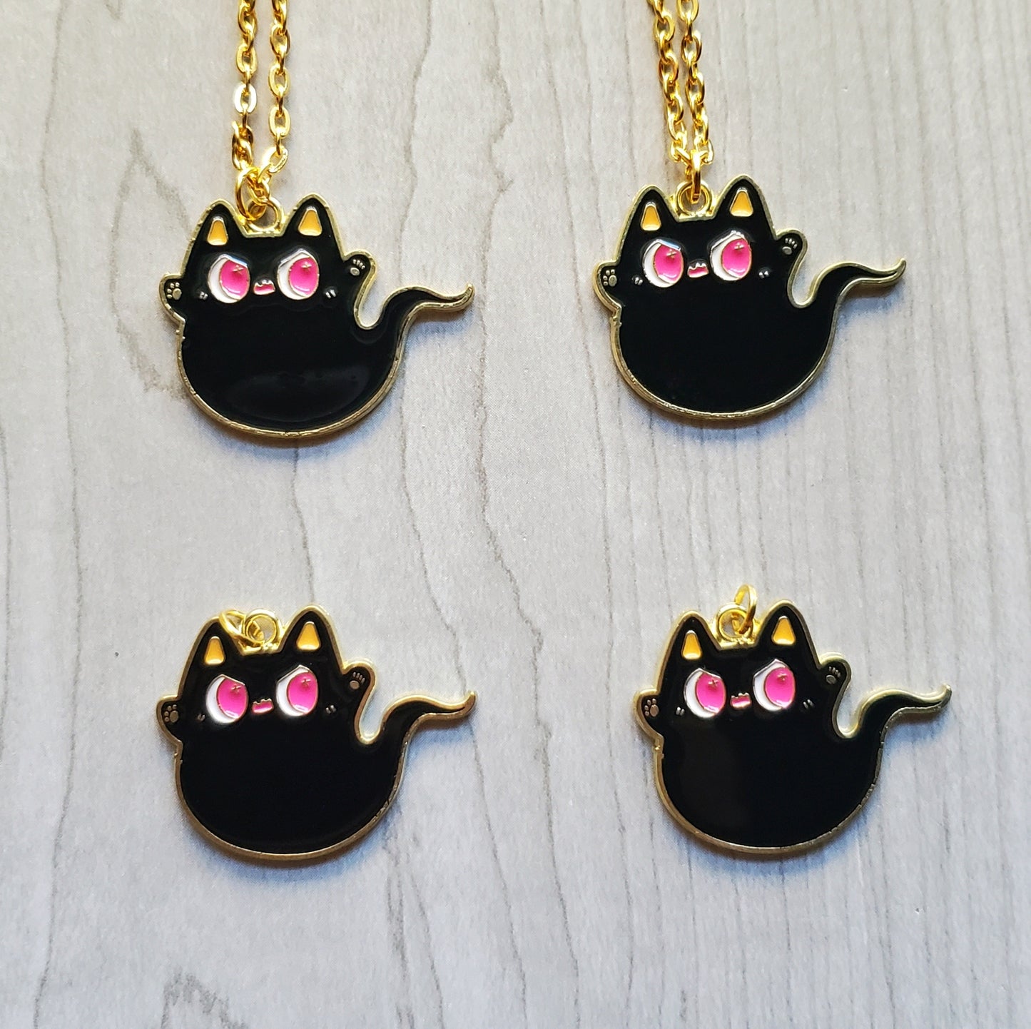 Ghost Kitty Necklaces