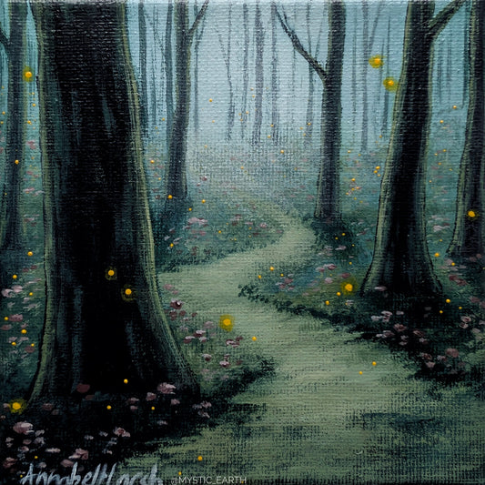 Foggy Trail Painting (5"x5")