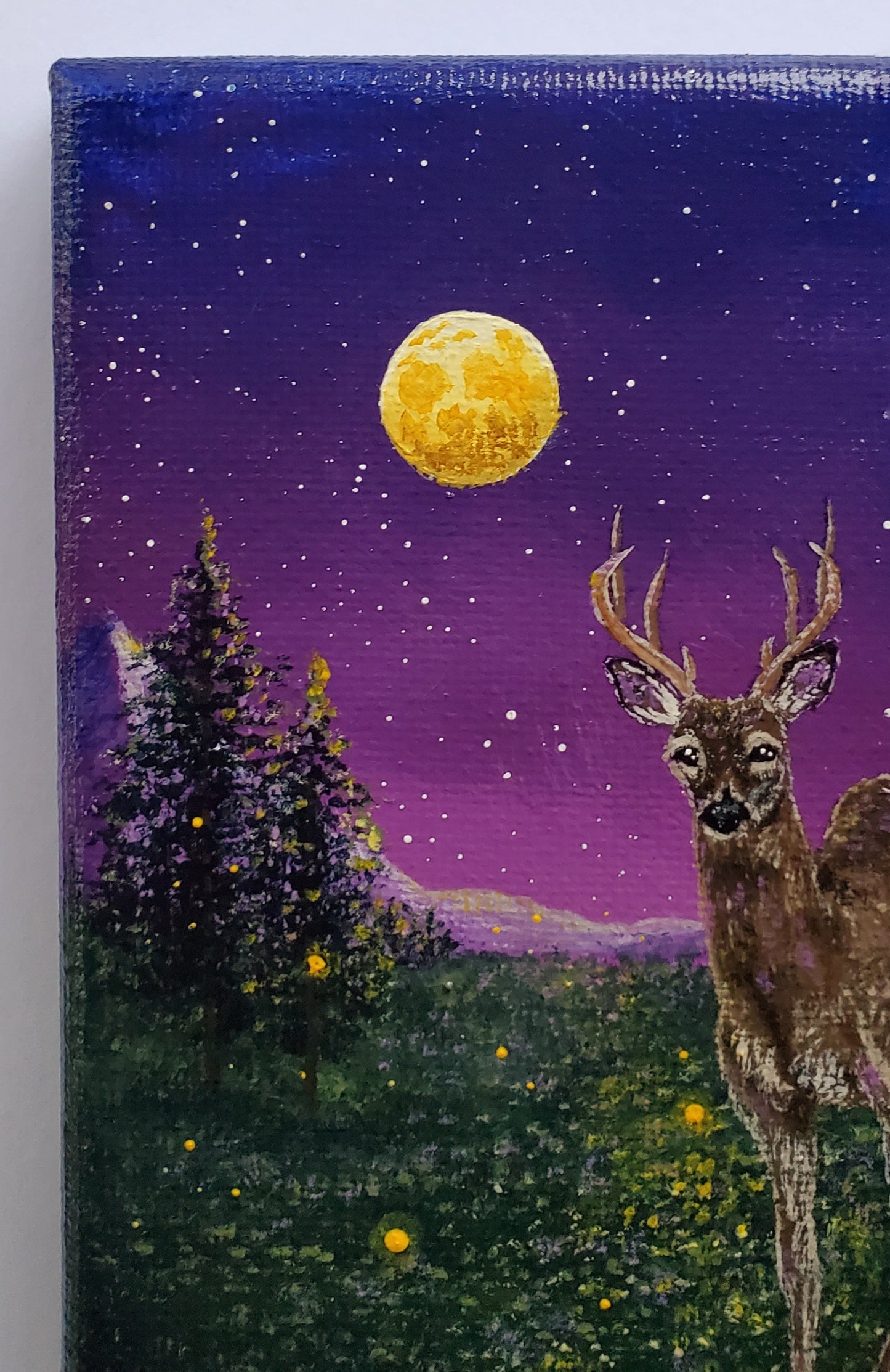 White Tailed Deer Painting (5"x5")