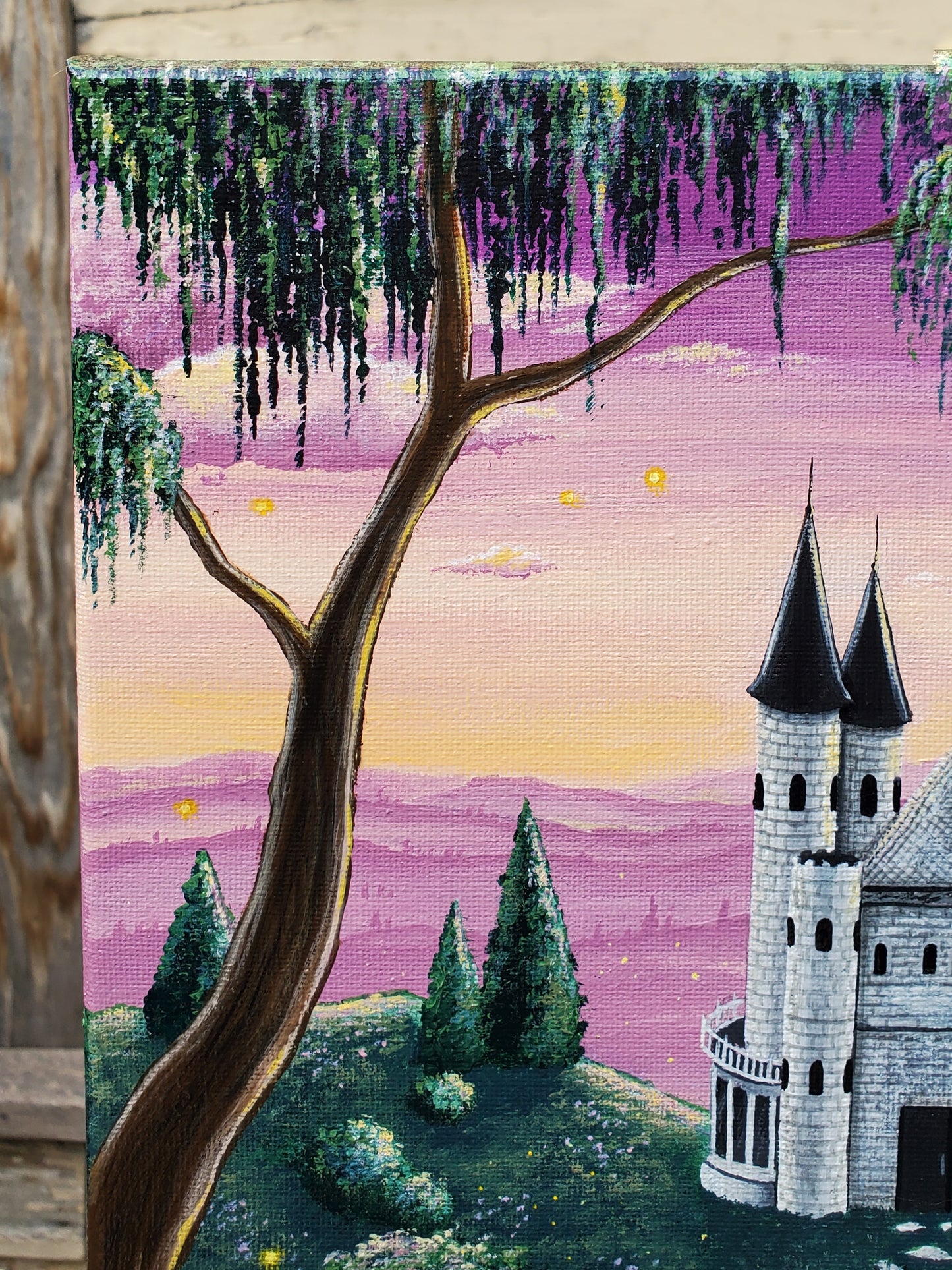 Weeping willow close up (top righthand corner)