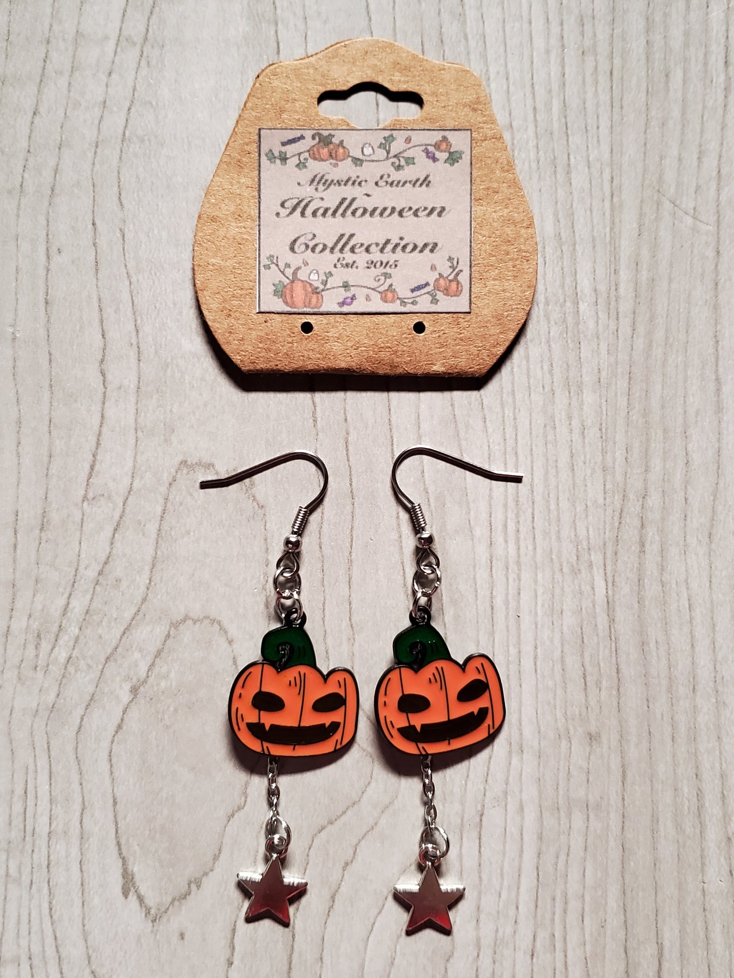 Classic Jackolantern Earrings (Dark Orange)