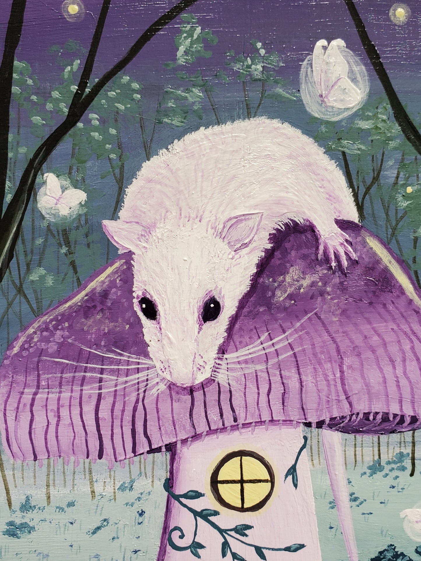 Rat Mushroom House Painting