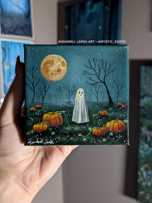 Carl in the Pumpkin Patch 4" Painting 48/50