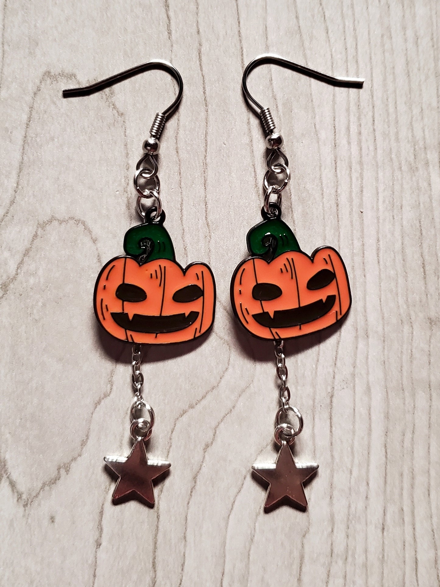 Classic Jackolantern Earrings (Dark Orange)