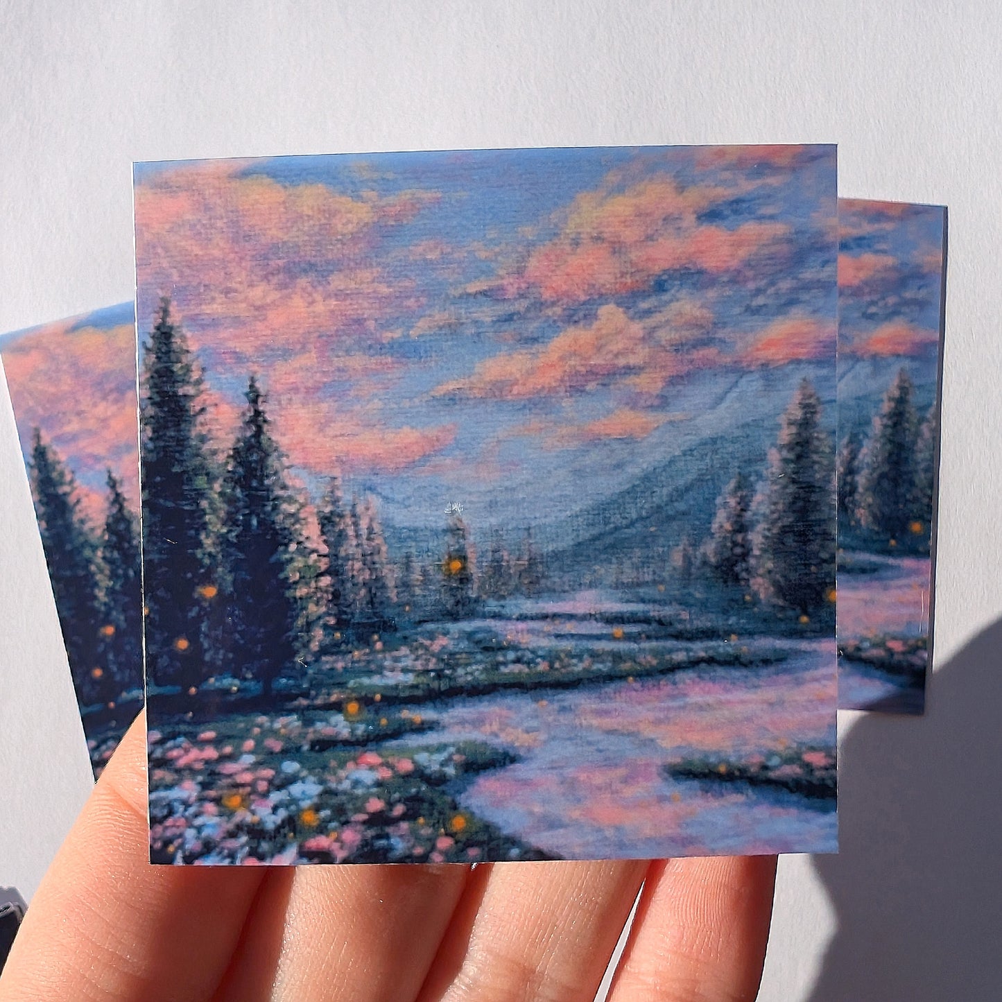 Pastel River Stickers 2.5"