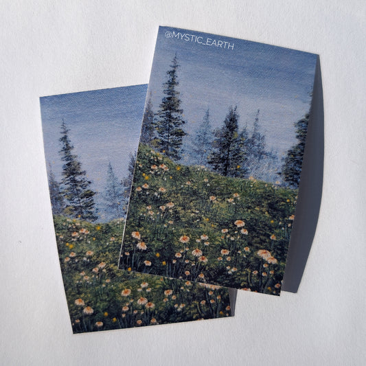 Foggy Mountain Top Stickers 3"x2"