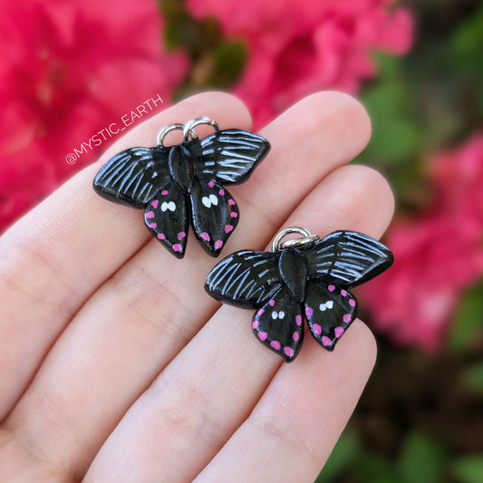 Pink Spotted Swallowtail Butterfly Necklaces