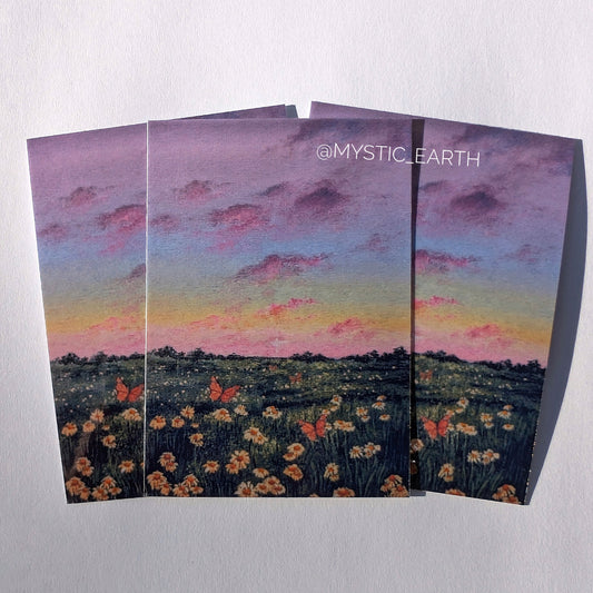 Monarch Field Stickers 3"x2"
